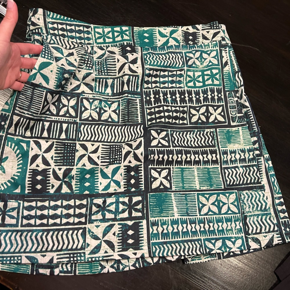 RIPSKIRT HAWAII Lemgth 2 wrap Skirt Hreen Batik Print